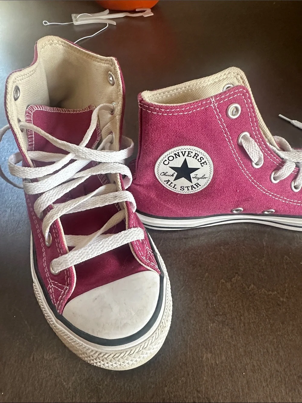 Converse Kids High-Top Sneakers in Wine with White